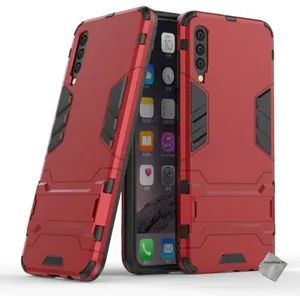 Housse etui coque rigide anti choc pour Samsung Galaxy A50 + verre trempe - ROUGE - htdmobiles