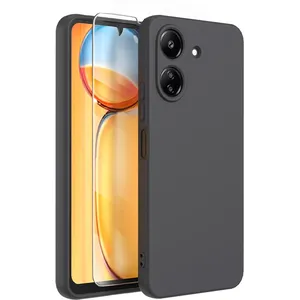 Coque Pour Xiaomi Redmi 13C / Poco C65 Silicone Noir + Verre Trempe Little Boutik© pas cher