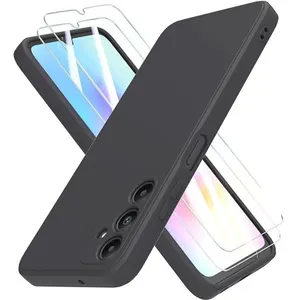 Coque Pour Samsung Galaxy A05S 4G Silicone Noir + 2 Verres Trempes Little Boutik© pas cher