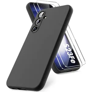 Coque Pour Samsung Galaxy S23 FE Silicone Noir + 2 Verres Trempes Litt... pas cher
