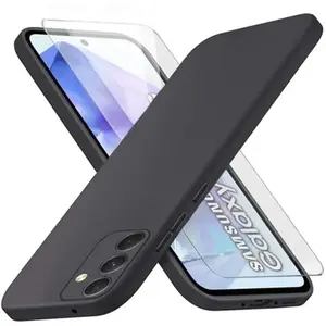 Coque Pour Samsung Galaxy A55 5G Silicone Noir + Verre Trempe Little B... pas cher