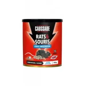 Caussade CARSPT150 Rats & Souris - 15 Pates Appat pret a l'emploi -Habitation et Cuisine | Forte Infestation pas cher