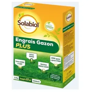 Engrais gazon Plus - SOLABIOL - 35kg - Jusqu’à 87m² - Action rapide pas cher