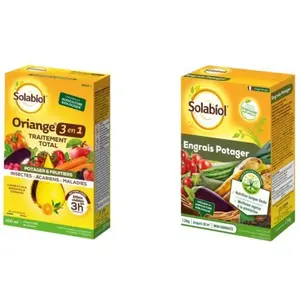 SOLABIOL SOPOTYTOT100 - Engrais Potager + Traitement Oriange 3 en 1 - Insectes Acariens Maladies - SOPOTY15 + SOTOTPOT100 pas cher