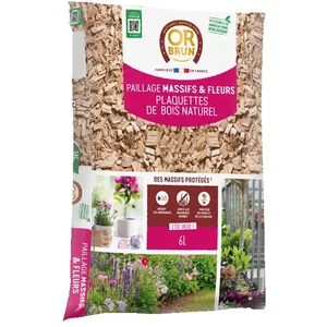 Paillage Massifs & Fleurs - OR BRUN - OBRPCLA6U - 6L - Plaquettes de b... pas cher