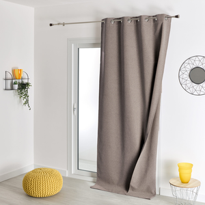 HomeMaison.com Rideau Occultant Double Face - Taupe - 135 x 260 cm