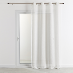 HomeMaison.com Voilage 100% Lin, Blanc, 140 x 260 cm pas cher