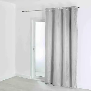 HOME MAISON Doublure obscurcissante et thermique à oeillets Argent 140 x 260 cm pas cher