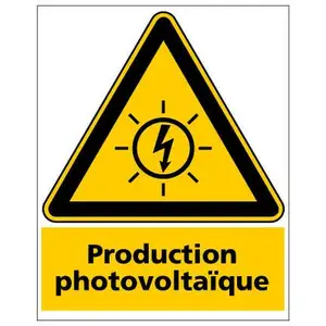 SIGNALETIQUE.BIZ FRANCE Panneau production photovoltaique (C1502) - Aluminium 2 mm - 300 x 420 mm - Aluminium 2 mm pas cher
