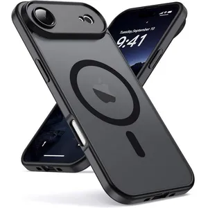 Coque pour iphone 17 air // 2 vitres verre trempé hybride noir mince hd