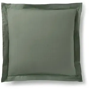 COTON PUR Taie d'oreiller "Prémium" toutes dimensions - Prémium Romarin - 63 x 63 cm volant plat piqué pas cher