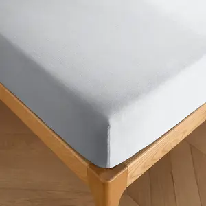 Drap housse 140 x 190 cm bonnet 30 cm Prémium pour lit 2 places - Prémium Nuage pas cher