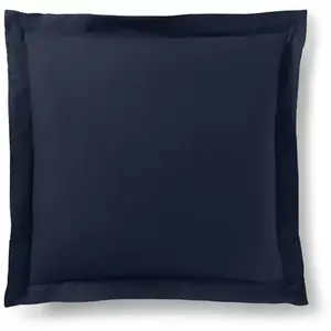 COTON PUR Taie d'oreiller "Prémium" toutes dimensions - Prémium Bleu Nuit - 63 x 63 cm volant plat piqué pas cher