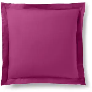 COTON PUR Taie d'oreiller "Prémium" toutes dimensions - Prémium Magenta - 63 x 63 cm volant plat piqué pas cher