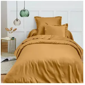 COTON PUR Housse de couette 140 x 200 cm "Prémium" pour lit 1 place - Prémium Rose pas cher