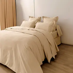 Housse de couette percale de coton peigné 'Julian' toutes dimensions Coton Pur Julian Lin - Housse de couette 140 x 200 cm pas cher