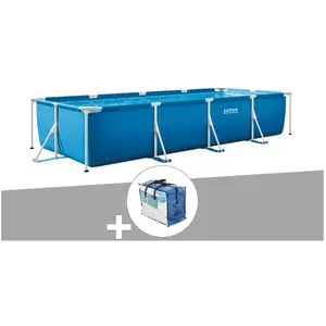 Intex Kit piscine tubulaire rectangulaire 300 x 200 x 075 m + Bâche à bulles... pas cher