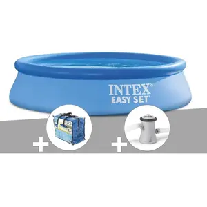 Piscine autoportée Easy Set 2,44 x 0,61 m - INTEX - Bleu - Sans filtre...