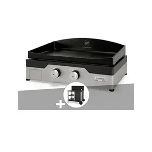 Plancha gaz Signature Allure 260 Duo - LE MARQUIER - 2 brûleurs - Gaz - Gris - Inox - A poser pas cher