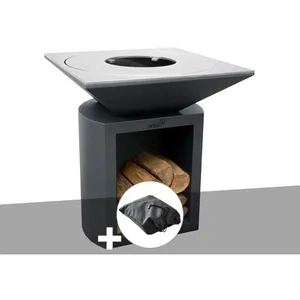 Brasero Artiss G2 Graphite Plaque De Cuisson Acier Inoxydable Alimenta...