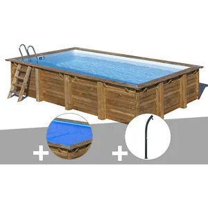 Piscine bois Sunbay Evora 6,20 x 4,20 x 1,33 m - GRE - Rectangulaire -...Vendu parrakuten
