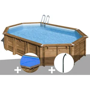 Comparateur de prix : Piscine bois Sunbay Avocado - GRE - Rectangulaire - Bois - 656 x 456 x 131 cm