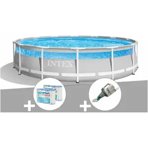 Kit piscine tubulaire - INTEX - Prism Frame Clearview - 4,27 x 1,07 m ... pas cher