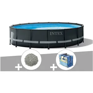 Intex Kit piscine tubulaire Intex Ultra XTR Frame ronde 4,88 x 1,22 m ...