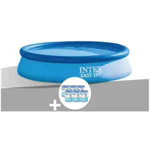 Kit piscine autoportée Intex Easy Set 305 x 061 m (avec filtration) + 6 cartouches de filtration pas cher