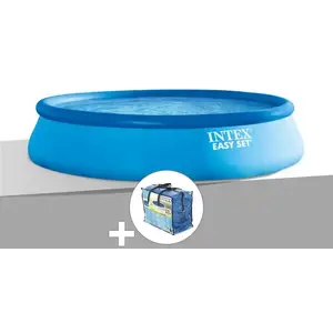 Comparateur de prix : Kit piscine autoportée Intex Easy Set 457 x 084 m + Bâche à bulles