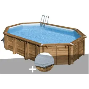Piscine en kit - GRE - Avocado - Bois - Octogonal - Filtre à sableVendu parrakuten