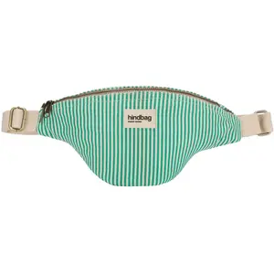 Hindbag Sac banane Olivia Rayures Fines Vert pas cher
