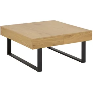 Toilinux - Table basse MDF et métal - Marron et NoirVendu parrakuten