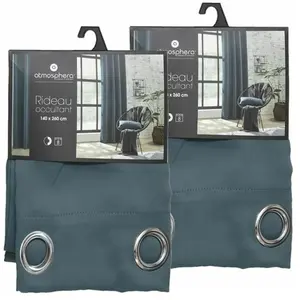 TOILINUX Lot de 2 Rideaux occultants Louisa pas cher