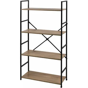 Comparateur de prix : Etagère droite Large 4 niveaux Colorado H.48 en Métal et MDF - Beige e...
