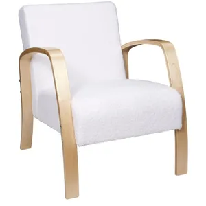 The Home Deco Factory - Fauteuil de salon en bouclette Stavern pas cher