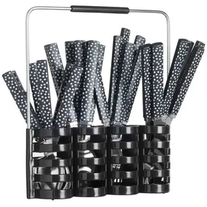 Five Simply Smart - Ménagère 24 pièces avec rack - Noir pas cher