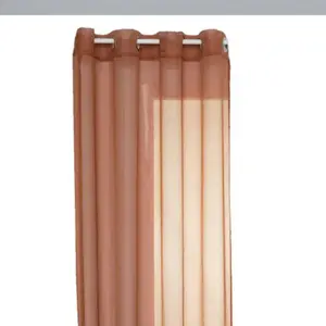 Atmosphera - Voilage Moly - 135 x 240 cm - TerracottaVendu parcdiscount