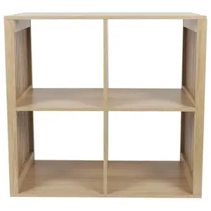 CMP Etagère De Rangement 4 Cases Saulk - Marron pas cher