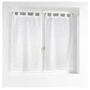 Douceur d'intérieur - Paire de voilages Adèle - 60 x 120 cm - Blanc pas cher