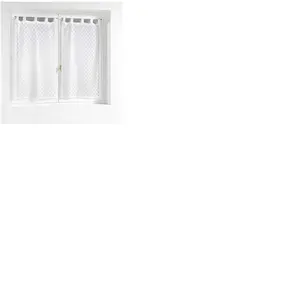 Douceur d'intérieur - Paire de voilages Adèle - 60 x 90 cm - Blanc pas cher