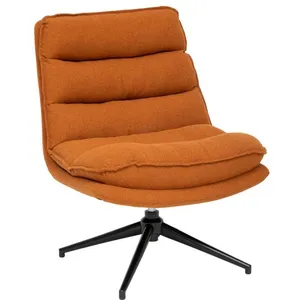 Atmosphera - Fauteuil pivotant en tissu et pieds métal HARPER - Terrac...Vendu parcdiscount
