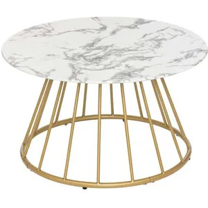 Atmosphera - Table basse effet marbre RAYO - Blanc pas cher