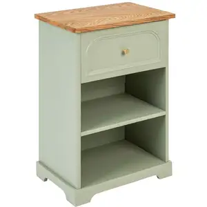 Atmosphera - Table de chevet en bois MOHEA - Vert pas cher