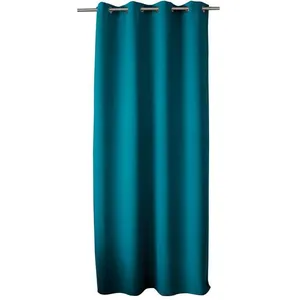 Enjoy Home - Rideau occultant Basic à 8 oeillets - 140 x 240 cm - Bleu canard pas cher