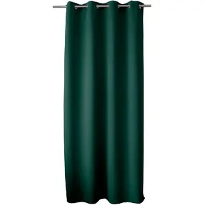 Rideau Occultant Basic À 8 ?illets - 140 X 240 Cm - Vert Foncé