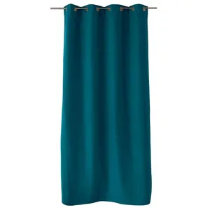 Enjoy Home - Rideau occultant thermique SAFFA - 135 x 240 cm - Bleu canard pas cher