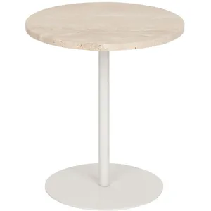 Atmosphera Table À Café En Travertin - Blanc pas cher