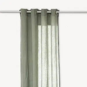Atmosphera - Rideau en 100% lin LINAH - 130 x 260 cm - Céladon
