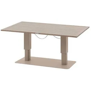 HESPERIDE Hespéride - Table de jardin relevable rectangulaire en aluminium SALIMIA - Argile et lin pas cher